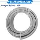 15 ft 12AN Fuel Hose AN12 3/4", Braided CPE Oil Fuel Gas Line Hose Universal for Car Durable Stainless Steel Silver Tone