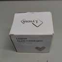 Lysenn Glass Coffee Mug with Lid - Premium Classical Vertical Stripes Glass Tea Cup - for Latte, Tea, Chocolate, Juice, Water - Lead-Free - Bamboo Lid - Amethyst Purple