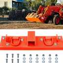 JY PERFORMANCE Tractor Grab Hooks Compact Tractor Bucket Hooks Bolt On Compatible with Kubota Tractor, Orange