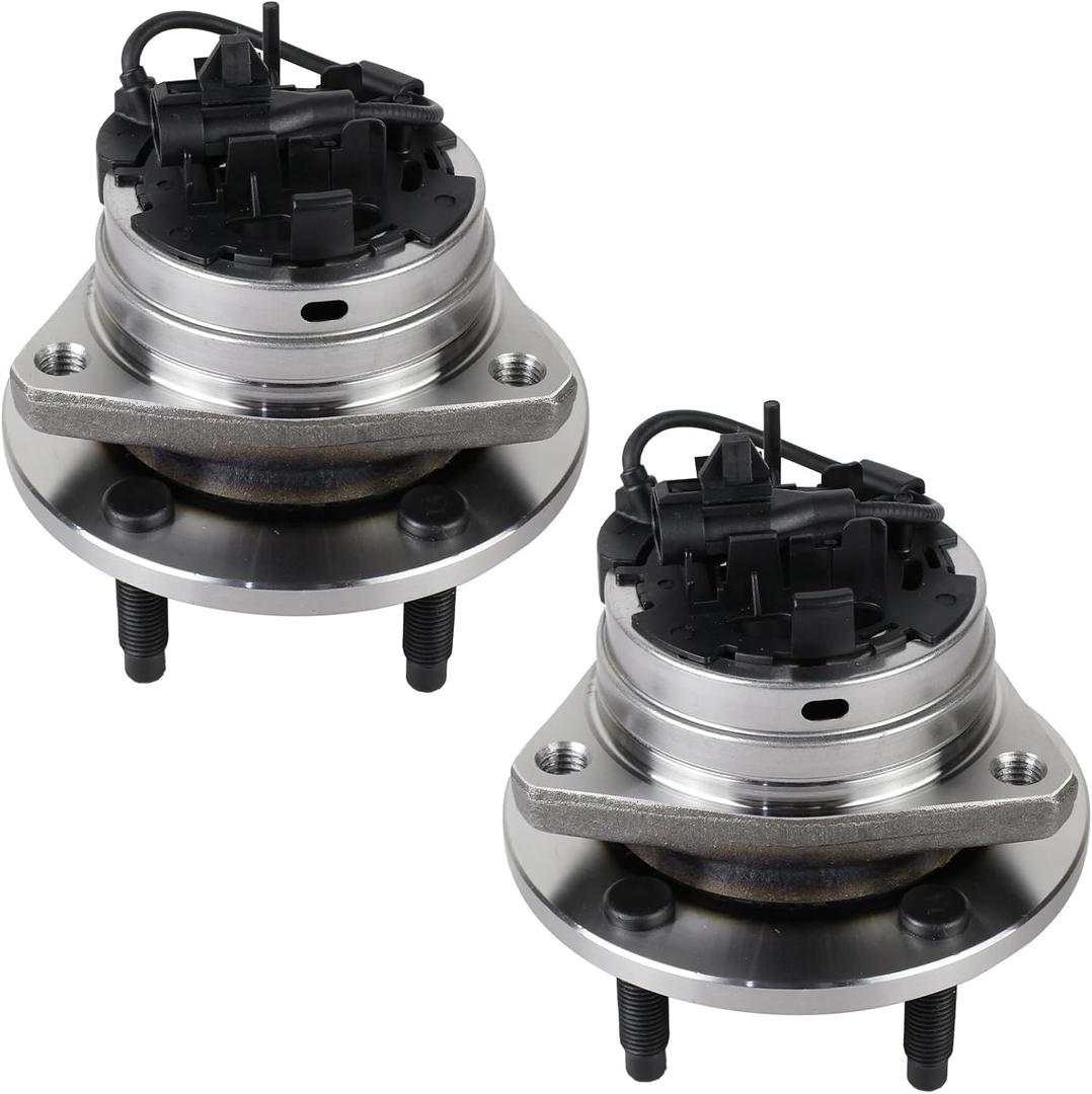 Autoround 513214 Pair Front Wheel Bearing Hub Assembly Fit for Chevy Malibu 04-12, Cobalt/HHR 08-10, Pontiac G6 05-10, Saturn Aura 07-09, 5-Lug w/ABS Set of 2