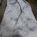 FMFUNCTEX 100% Blackout Floral Curtains 63 Inch Length for Bedroom, Blue and White Floral Drapes for Living Room, Farmhouse Rod Pocket Back Tab Room Darkening Thermal Insulated Window Drapes 2 Panels