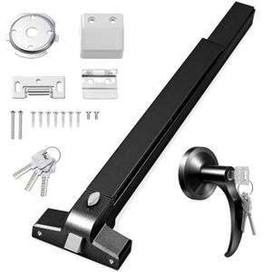 Zonon 1 Set Push Bar Panic Exit Device 31" with Lever Handle, Black