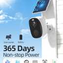 2.4&5ghz WiFi Solar Security Cameras Wireless Outdoor,2K QHD Home Security System, Solar Cameras Kit with 130 Ultra-Wide View, 2-Way Talk, IP65,Color Night Vision, Spotlight & Siren (1, White)