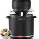 1.1 Quart Ice Cream Maker Electric Ice Cream Machine for Gelato, Milkshakes & Sorbet, Perfect for 2-3 Servings, Easy to Use & Clean, Black