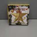 Christmas Tree Star Topper, 8" Gold Xmas Star Tree Decorations, 3D Shatterproof Bethlehem Star Tree Topper Decorations, Waterproof Christmas Tree Topper Decor for Holiday Home Outdoor Ornament