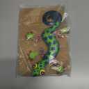 Global Crafts Eight Inch Blue Green Metal Gecko