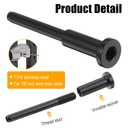 20 Pcs 1/8 Inch Black Cable Railing Hardware, 316 Stainless Steel Invisible Straight Bar Connectors with Hex Wrench for Deck Stair Railings for 2"x2" Wood Metal Post Deck Cable Railing Kit