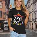 Cinco De Mayo Shirts for Women: Mexican Fiesta Tshirt Sombrero Tee Tops (S)