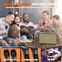 RHM K888 Karaoke Machine with Powerful & Clear Sounds, 2 Wireless Microphones & Echo/Treble/Bass Adjustment, 8 Hours Playtime, Support Bluetooth 5.0/AUX/USB for Home/Party/Camping/Outdoor