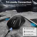 MAMBASNAKE M3 Wireless Gaming Mouse, 40K DPI, 39g Lightweight Gaming Mouse,PAW3395PRO Optical Sensor,Tri-Mode BT5.1/2.4G/USB-C PC Game Mice,Programmable Buttons,300mAh Battery for PC/Laptop/Mac(Black)