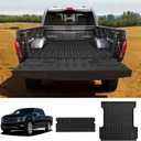 LASFIT Truck Bed Tailgate Mat for Ford F-150 2024-2026(5.5FT Short Bed Standard Tailgate) TPE F150 Lightning Bed Liner+Tailgate Protector, Fits Bare Bed & Spray-in Liner, Full Loading Area Protection