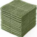 Glynniss Dishcloths Kitchen Highly Absorbent Dish Rags 100% Cotton Dish Cloths for Washing Dishes (Garden Green)