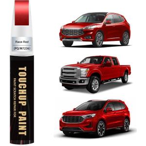 Race Red(PQ/M7236) Car Paint Touch Up Pen Compatible with Ford, 2-In-1 Color Accurate Touch Up Car Scratch Repair Paint Match Ford Series Premium Automotive Scratch Remover for Nicks & Chips Repair, 0.4 Fl Oz (EXP 10/23/26)
