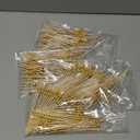 200 Pcs Cocktail Picks, 4.7 Inch Toothpicks for Appetizers, Bamboo Cocktail Sticks Skewers for Drinks, Desserts, Charcuterie, Wedding Party Fancy Toothpicks, Gold Pearl Mini Food Picks Decorative