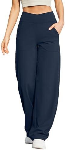 G4Free Wide Leg Pants for Women Loose Yoga Pants with Pockets Petite/Regular/Tall Stretch Casual Lounge Pants XXXL