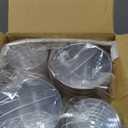 Nervure 120PCS Gold Rim Plastic Cups - 12oz Heavy Duty Plastic Cups - Fancy Clear Disposable Cup with Gold Rimmed for Wedding, Birthday, Party