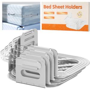 Bed Sheet Holders Keep Sheets Tight Heavy Duty Bed Sheet Holder Corner Fitted Sheet Straps Fit All Mattress Size Not Easy to Break Gray