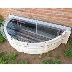 Window Well Covers Outside, Heavy-Duty Egress Window Well Cover Clear, All-Weather Against Debris, UV Resistant, Tear-Resistant, Waterproof, Windproof (Only Cover), 40" X 17"