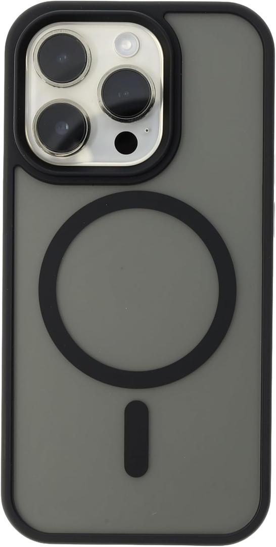 Frosted Translucent Black for iPhone 14 Pro - Impact Resistant and with Magnets