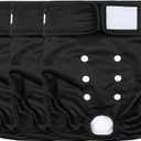 Wegreeco Washable Female Dog Diapers Highly Absorbent Reusable Diapers for Dog in Heat Dog Period Diapers, 3 Pack  (Black, XX-Large