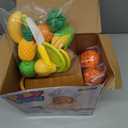 JOYIN Learning Toys Play Food Set for Toddlers, Cutting Food for Preschool Activities, Play Kitchen Accessories, Educational Toys, Color Sorting Set for Boys & Girls, Back to School Gifts for Toddlers