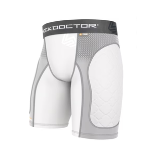 Shock Doctor, Padded Baseball Sliding Shorts, Youth, L, White