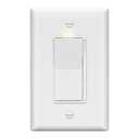 LIDER Dimmer Paddle Switch for Dimmable 300W LED/CFL Lights, 1-Pole or 3-Way, 120 V, Modern Upgrade, UL Listed, Wall Plate Included, White