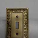 TREEWELL Duplex Outlet Cover Plate, Paisley Pattern Satin Nickel Metal Wall Plates for Electrical Outlets, 1 Gang Receptacle Cover, Pearls Decorative Switch Plates and Outlet Covers