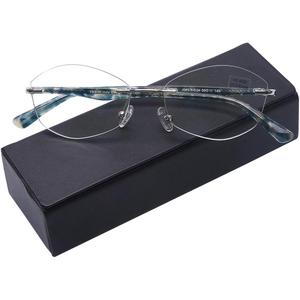 AQWANO Rimless Computer Blue Light Reading Glasses Women Fashion Designer Clear Lens Pattern Frame Ladies Readers (2.00 x, Green)