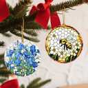 3 x Christmas Ornaments, Bee Ornament, Christmas Tree Decorations, Holiday Decorations, Holiday Ornaments, Bee Gifts, Holiday Party Gifts, and Xmas Gift Ideas