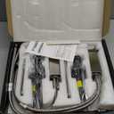 FRANSITON Brushed Nickel Waterfall Bathroom Faucet Lavatory Single Handle 1 or 3 Hole Bathroom Sink Faucet Washbasin Faucet with Deck and Pop-up Drain (Brushed Nickel- Set of 2, Short)