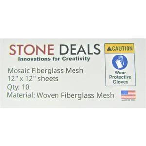 Mosaic Mesh for Back Mounted Tile 12" x 12" (Ten Sheets), Non Sticky