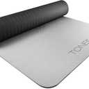 TONE Fitness Yoga Mat 1/4" Thick Non Slip Exercise & Pilates Mat for Home Workouts with Carrying Strap | Multiple Options (Black/Gray)