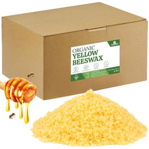 YASNAY Yellow Beeswax Pellets 20LB, Organic Beeswax, Beeswax for Candle Making, Body, Skin Care DIY, Lip Balm and Soap Making Supplies