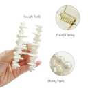 CWJCYTNSN 8 PCS Hair Clips for Women Large Hair Claw Clips for Thin Thick Curly Hair Styling Pearl Jaw Clips Strong Hold Nonslip Fashion Hair Accessories for Bridal Wedding