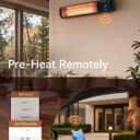 1500W Patio Heater, Electric Outdoor Heaters for Patio with Thermostat, Instant Warmth Carbon Fiber Infrared, Smart App & Remote Control, Wall & Stand Mount, IP65 Waterproof
