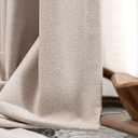 FMFUNCTEX 100% Blackout Taupe Curtains for Bedroom, Emboosed Textured Floral Curtains 84 Inches Long for Living Room, Thermal Insulated Curtain, Farmhouse Drapes Room Darkening Grommet 2 Panels