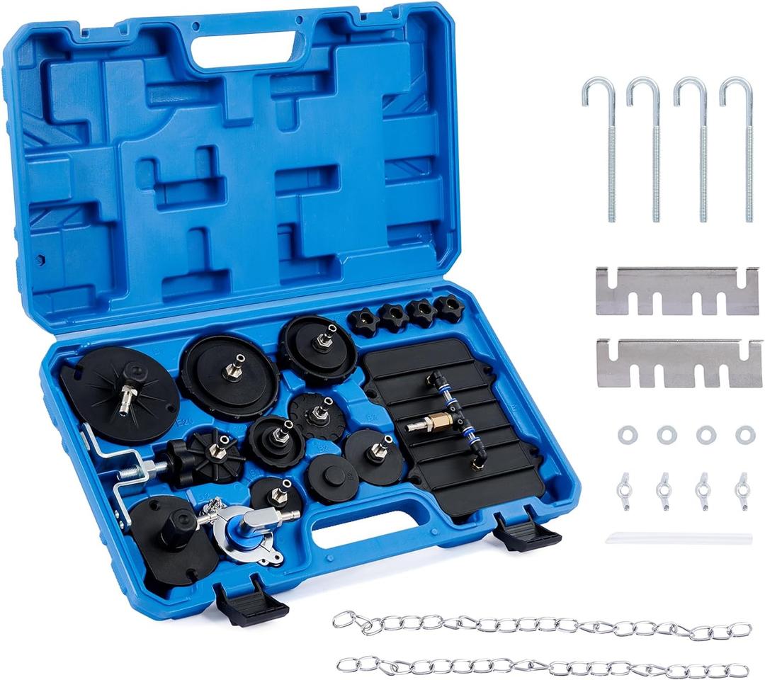 Orion Motor Tech Brake Master Cylinder Bleeder Kit, Brake Bleeder Kit with 12 Master Cylinder Adapters, Brake Bleeding Tool Compatible with Lexus BMW Toyota Audi More, Brake Fluid Bleeding Kit
