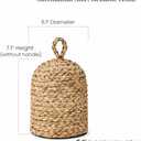 PEMAR Handwoven Seagrass Door Stopper with Handle Weighted Door Stop for Indoor Use, Floor-Friendly Felt Base, Warm Handcrafted Home Accent (5.2 lb)