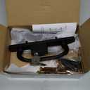 Patio Sliding Door Handle Set with Mortise Lock, Key Cylinder and Keeper, Replacement Handle Lock Set Fits Door Thickness from 1-1/2" to 2-1/4", 3-15/16" Screw Hole Spacing, Keyed, Black