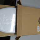 Mayfair Padded Toilet Seat, Cushioned Soft Vinyl over Wood Core Seat, Secure Hinges, Easy Clean, Made in USA, Elongated, White