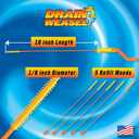 FlexiSnake Drain Weasel Sink Snake Hair Clog Remover Tool, Pipe, Bathroom, Bathtub Cleaner, 18-inch, Made in the USA, 5 Wands and Removable Handle