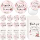 Meanplan 18 Pcs Thank You Gifts for Women Volunteer Appreciation Gift Bulk Mini Compact Mirror Thank You Card for Administrative Professional Employee Coworker Staff Favors (Vivid Style)
