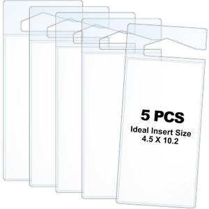 Cinnvoice 5 Pcs Handicap Placard Holder 4.5 x 10.2 Inch Disabled Parking Permit Holder for Car Auto Clear Plastic Sleeve for Disability Placard