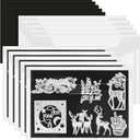 10 PCS 8 x 12 Inch Large Die Cut Storage Envelopes with 1 mm Magnetic Sheets for Dies Storage, Die Storage Envelopes and Magnet Sheets, Stamp and Die Storage Pockets