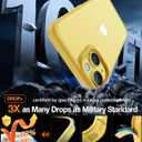 TORRAS Upgraded Shockproof for iPhone 14 Case [10FT Military Drop Protection][Sleek Premium Touch] Translucent Back & Soft Edge Slim Silicone Cover, Yellow
