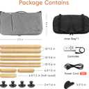 Goodtar 14 Pcs Hot Stones Massage Warm Kit Solid Bamboo Massage Stick Body Gua Sha Tool Heater with Temperature Adjustment, Basalt Hot Rocks Back Foot Body Massage for Home Spa Relieve Muscle Pain
