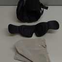 Travel Pillows for Airplanes, 360 Support Headrest Pillow with Eye Mask for Sleeping Long Flights, Travel Pillow for Car Road Trip, Car Headrest, Travel Accessories Stop Bobblehead, Black