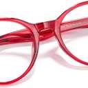 Cyxus TR90 Oversized Blue Light Blocking Glasses Women Men Round Frame Spring Hinge Computer Use Anti Eye Strain 8018