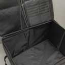 File Organizer, Fireproof File Box with Lids, Important Document Organizer Box with Lock, Portable File Folder Organizer with Handle (Black 1 Layer)